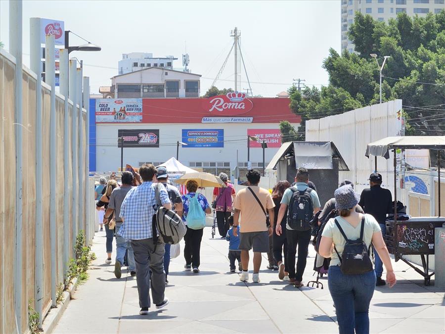 PEDEAST pedestrian border crossing from San Ysidro to Tijuana